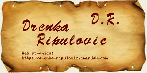 Drenka Ripulović vizit kartica